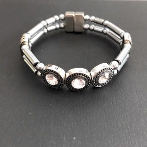 Magnetic Clasp Two Toned Bracelet